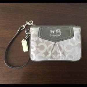 Coach Grey/Silver Wristlet